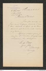 k.k. naturhistorisches Hofmuseum, Intendanzakten 1885-1896 (Hauer), Aktenzahl Z.284/1889, Seite 1